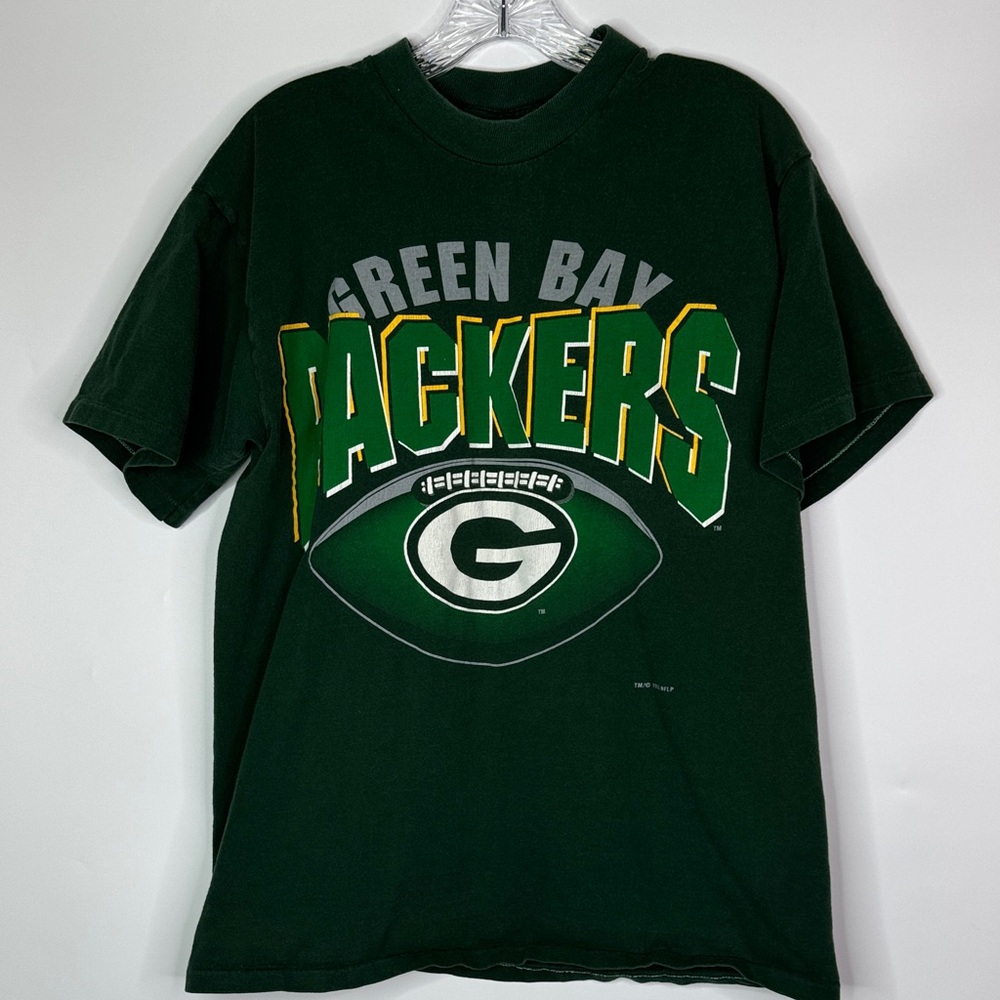 Vintage Artex Spotswear Green Bay Packers Green Single Stitch Tshirt 1993 Large